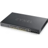 Zyxel GS1920-24HPV2, 28 PORT SMART MANAGED POE SWITCH 24X GIGABIT COPPER POE AND 4X GIGABIT DUAL PERS., HYBRID MODE, STANDALONE 