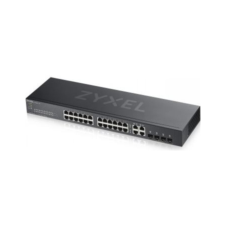Zyxel GS1920-24V2, 28 PORT SMART MANAGED SWITCH 24X GIGABIT COPPER AND 4X GIGABIT DUAL PERS., HYBRID MODE, STANDALONE OR NEBULAF