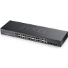 Zyxel GS1920-24V2, 28 PORT SMART MANAGED SWITCH 24X GIGABIT COPPER AND 4X GIGABIT DUAL PERS., HYBRID MODE, STANDALONE OR NEBULAF