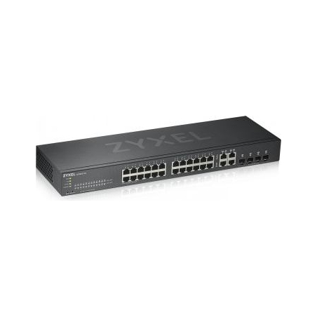 Zyxel GS1920-24V2, 28 PORT SMART MANAGED SWITCH 24X GIGABIT COPPER AND 4X GIGABIT DUAL PERS., HYBRID MODE, STANDALONE OR NEBULAF
