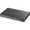 Zyxel GS1920-48HPV2, 50 PORT SMART MANAGED POE SWITCH 48X GIGABIT COPPER POE AND 4X GIGABIT DUAL PERS., HYBRID MODE, STANDALONE 
