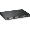 Zyxel GS1920-48HPV2, 50 PORT SMART MANAGED POE SWITCH 48X GIGABIT COPPER POE AND 4X GIGABIT DUAL PERS., HYBRID MODE, STANDALONE 