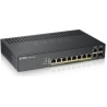 Zyxel GS1920-8HPV2, 10 PORT SMART MANAGED SWITCH 8X GIGABIT COPPER AND 2X GIGABIT DUAL PERS., HYBRID MODE, STANDALONE OR NEBULAF
