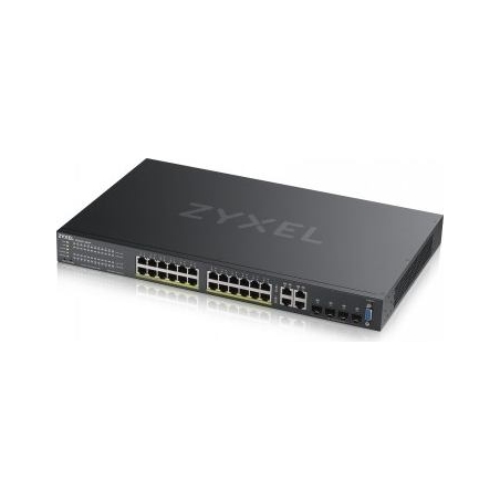 Zyxel GS2220-28HP,EU REGION,24-PORT GBE L2 POE SWITCH WITH GBE UPLINK (1 YEAR NCC PRO PACK LICENSE BUNDLED) (5Y WARRANTY)