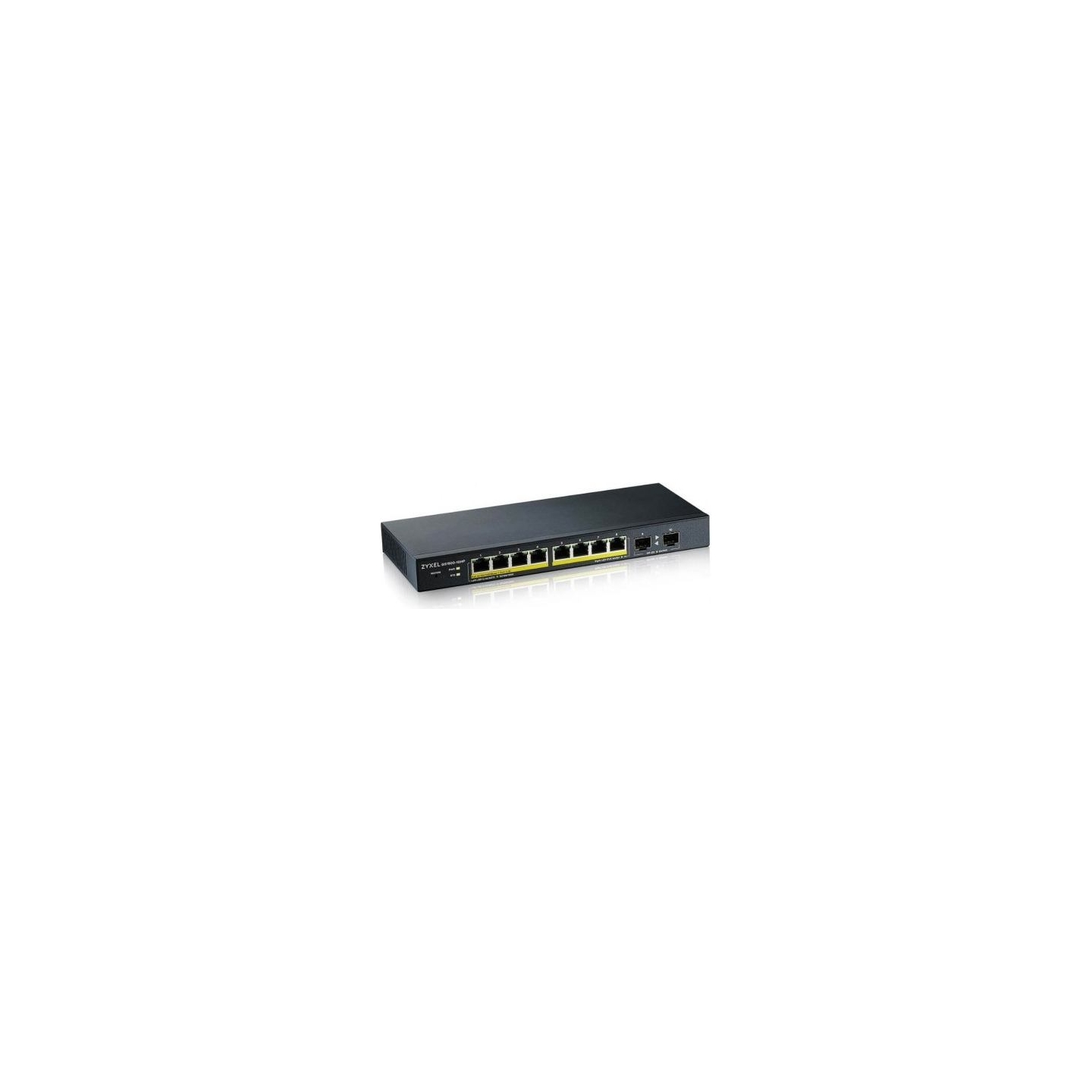 Zyxel GS1900-10HP V2, 8-PORT GBE L2 POE SMART SWITCH + 2 SFP SLOTS, 802.3AT, DESKTOP, FANLESS, 70 WATT (5Y WARRANTY)