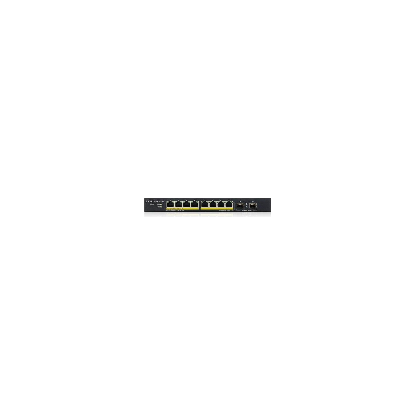 Zyxel GS1900-10HP V2, 8-PORT GBE L2 POE SMART SWITCH + 2 SFP SLOTS, 802.3AT, DESKTOP, FANLESS, 70 WATT (5Y WARRANTY)