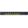 Zyxel GS1900-10HP V2, 8-PORT GBE L2 POE SMART SWITCH + 2 SFP SLOTS, 802.3AT, DESKTOP, FANLESS, 70 WATT (5Y WARRANTY)