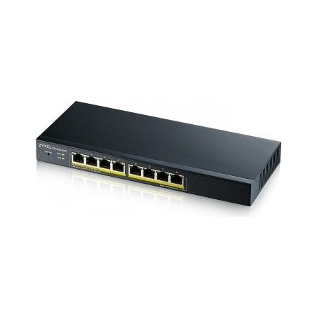 Zyxel GS1900-8HP V3, 8-PORT GBE L2 POE SMART SWITCH, 802.3AT, DESKTOP, FANLESS, 77 WATT (5Y WARRANTY)