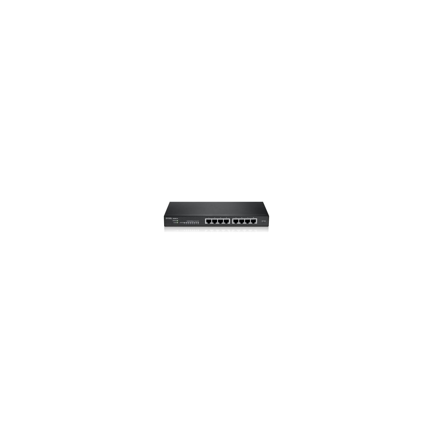 Zyxel GS1915-8, 8-PORT GBE SMART SWITCH, HYBRID MODE, STANDALONE OR NEBULAFLEX CLOUD, DESKTOP, FANLESS (5Y WARRANTY)