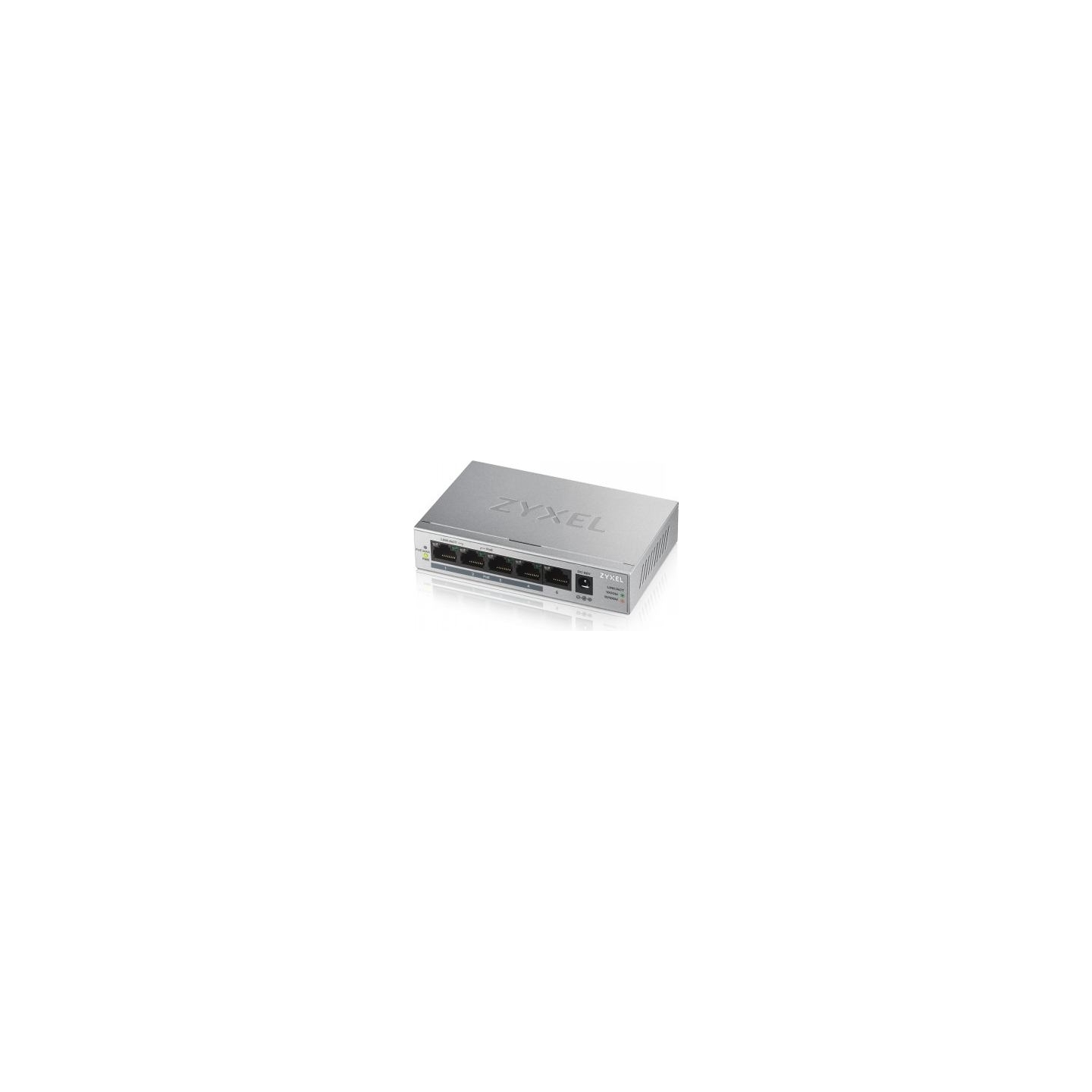 Zyxel GS1005-HP, 5 PORT GIGABIT POE+ UNMANAGED DESKTOP SWITCH, 4 X POE, 60 WATT (5Y WARRANTY)