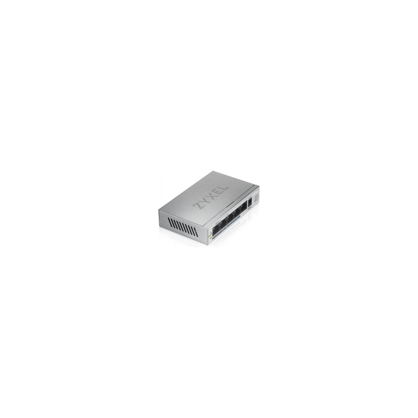 Zyxel GS1005-HP, 5 PORT GIGABIT POE+ UNMANAGED DESKTOP SWITCH, 4 X POE, 60 WATT (5Y WARRANTY)
