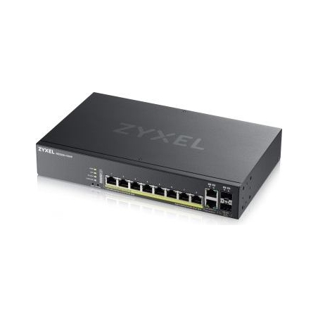 Zyxel GS2220-10HP,EU REGION,8-PORT GBE L2 POE SWITCH WITH GBE UPLINK (1 YEAR NCC PRO PACK LICENSE BUNDLED) (5Y WARRANTY)