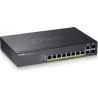 Zyxel GS2220-10HP,EU REGION,8-PORT GBE L2 POE SWITCH WITH GBE UPLINK (1 YEAR NCC PRO PACK LICENSE BUNDLED) (5Y WARRANTY)
