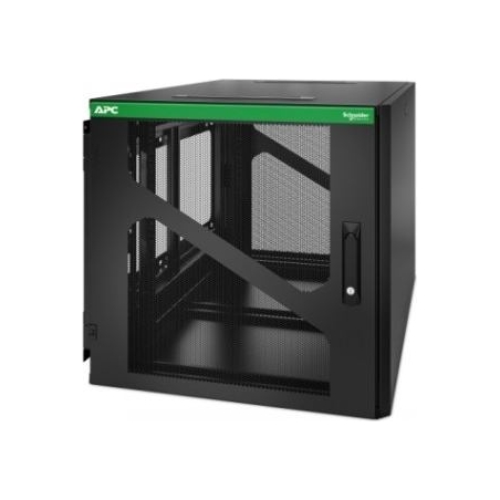 APC NETSHELTER 12U WALLMOUNT RACK ENCLOSURE CABINET SIDE MOUNT UPS DEPTH