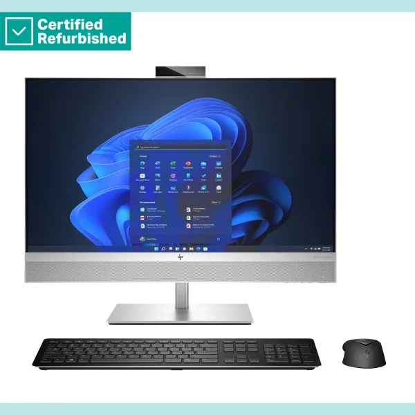 HP RENEW SILVER HP Elite 870 G9 AIO All-In-One 27 - i7-14700, 16GB, 512GB SSD, 27 FHD Non-Touch AG, Height Adjustable, FPR, Win 