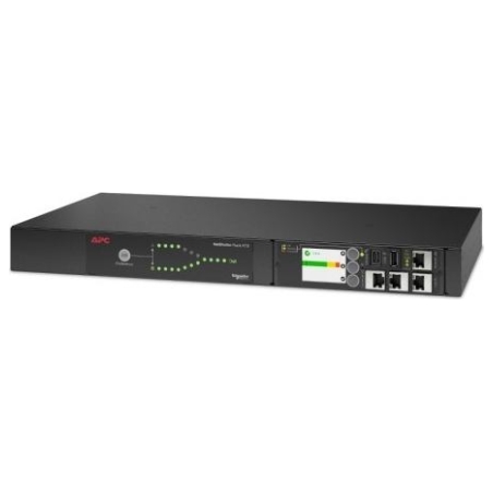 APC ATS NETSHELTER RACK AUTOMATIC TRANSFER SWITCH, 1U, 16A, 230V, 2 C20 IN, 8 C13, 1 C19 OUT, 50/60HZ