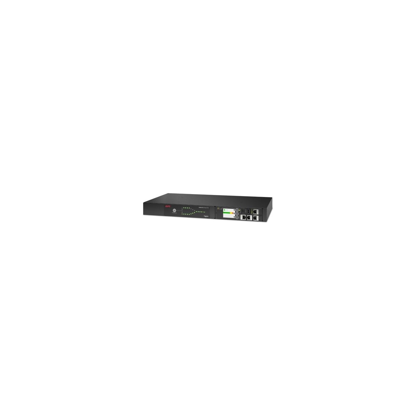 APC ATS NETSHELTER RACK AUTOMATIC TRANSFER SWITCH, 1U, 16A, 230V, 2 C20 IN, 8 C13, 1 C19 OUT, 50/60HZ