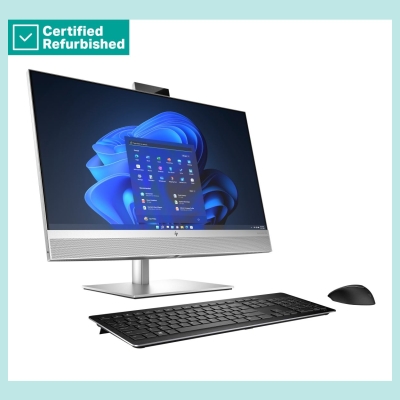 HP RENEW SILVER HP Elite 870 G9 AIO All-In-One 27 - i7-14700, 16GB, 512GB SSD, 27 FHD Non-Touch AG, Height Adjustable, FPR, Win 