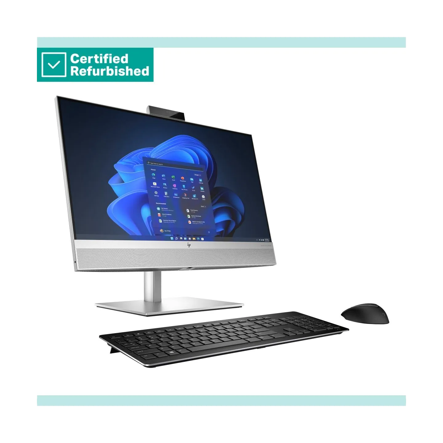HP RENEW SILVER HP Elite 840 G9 AIO All-In-One 24 - i7-14700, 32GB, 1TB SSD, 23.8 FHD Touch AG, FPR, Height Adjustable, Win 11 P