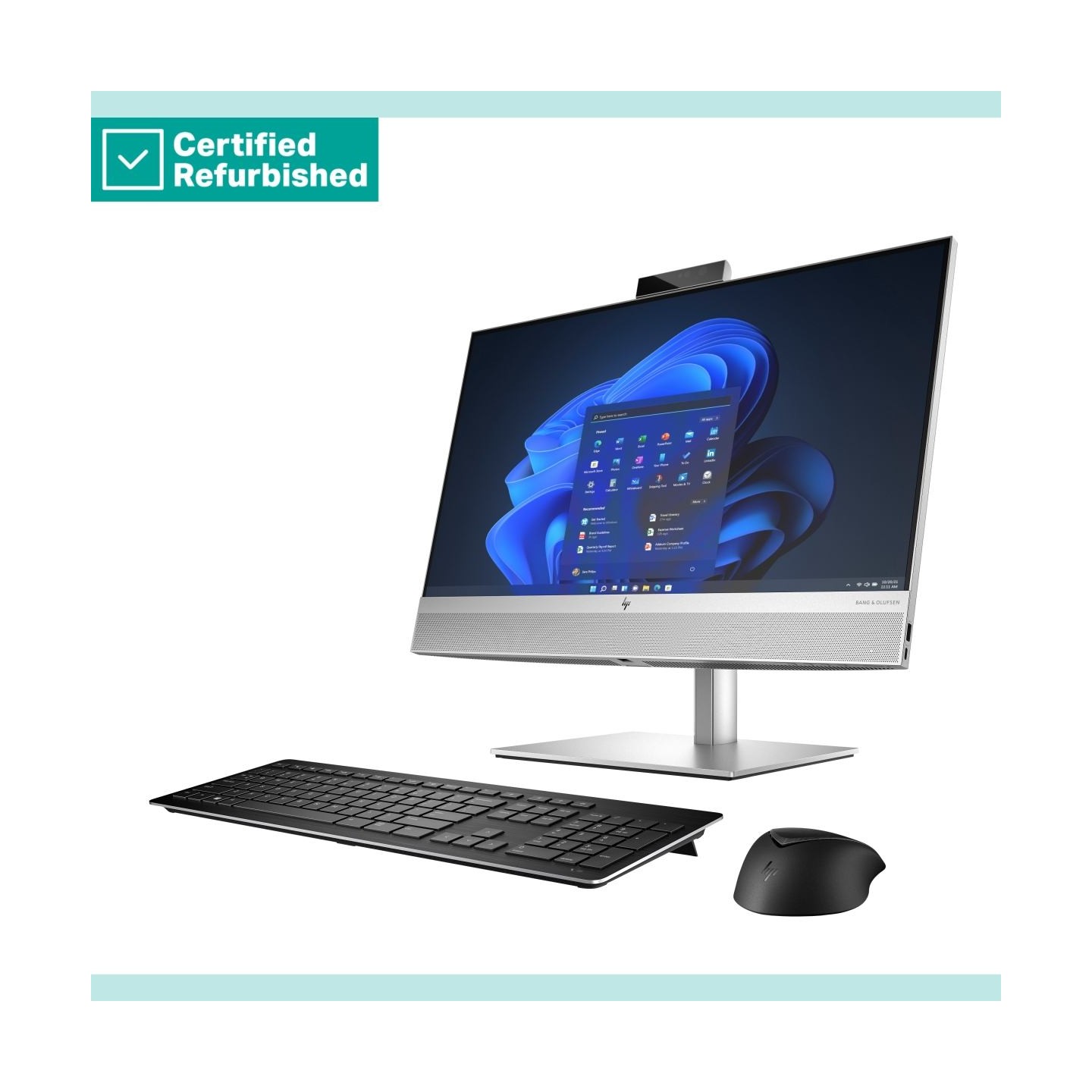 HP RENEW SILVER HP Elite 840 G9 AIO All-In-One 24 - i7-14700, 32GB, 1TB SSD, 23.8 FHD Touch AG, FPR, Height Adjustable, Win 11 P