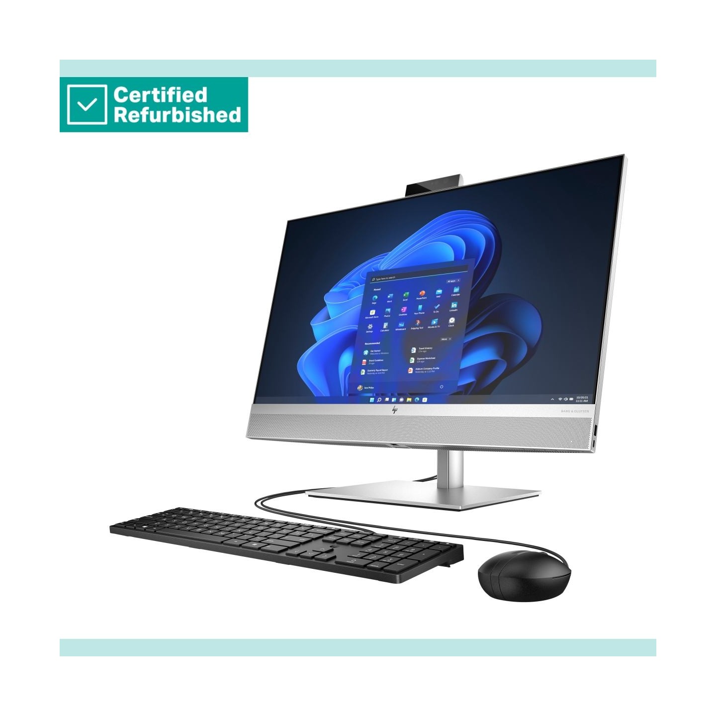HP RENEW SILVER HP Elite 870 G9 AIO All-In-One 27 - i9-14900, 64GB, 2TB SSD, 27 QHD Non-Touch AG, Height Adjustable, USB Mouse, 
