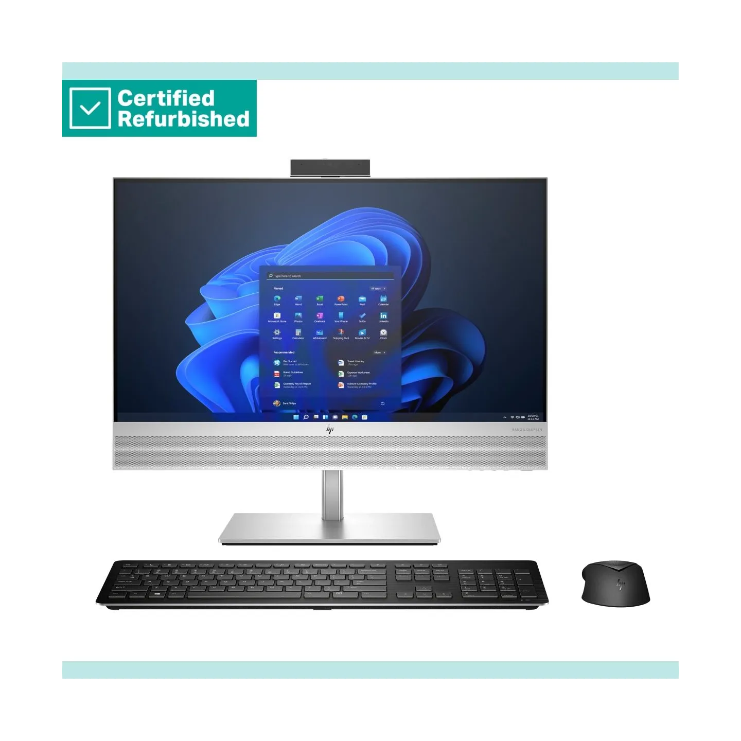 HP RENEW SILVER HP Elite 840 G9 AIO All-In-One 24 - i5-14500, 16GB, 512GB SSD, 23.8 FHD Non-Touch AG, FPR, Height Adjustable, Wi