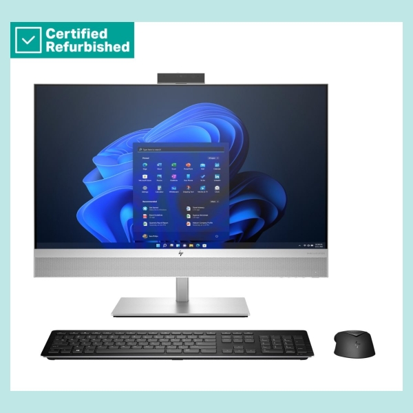 HP RENEW SILVER HP Elite 870 G9 AIO All-In-One 27 - i7-14700, 16GB, 512GB SSD, 27 FHD Non-Touch AG, FPR, Height Adjustable, USB 