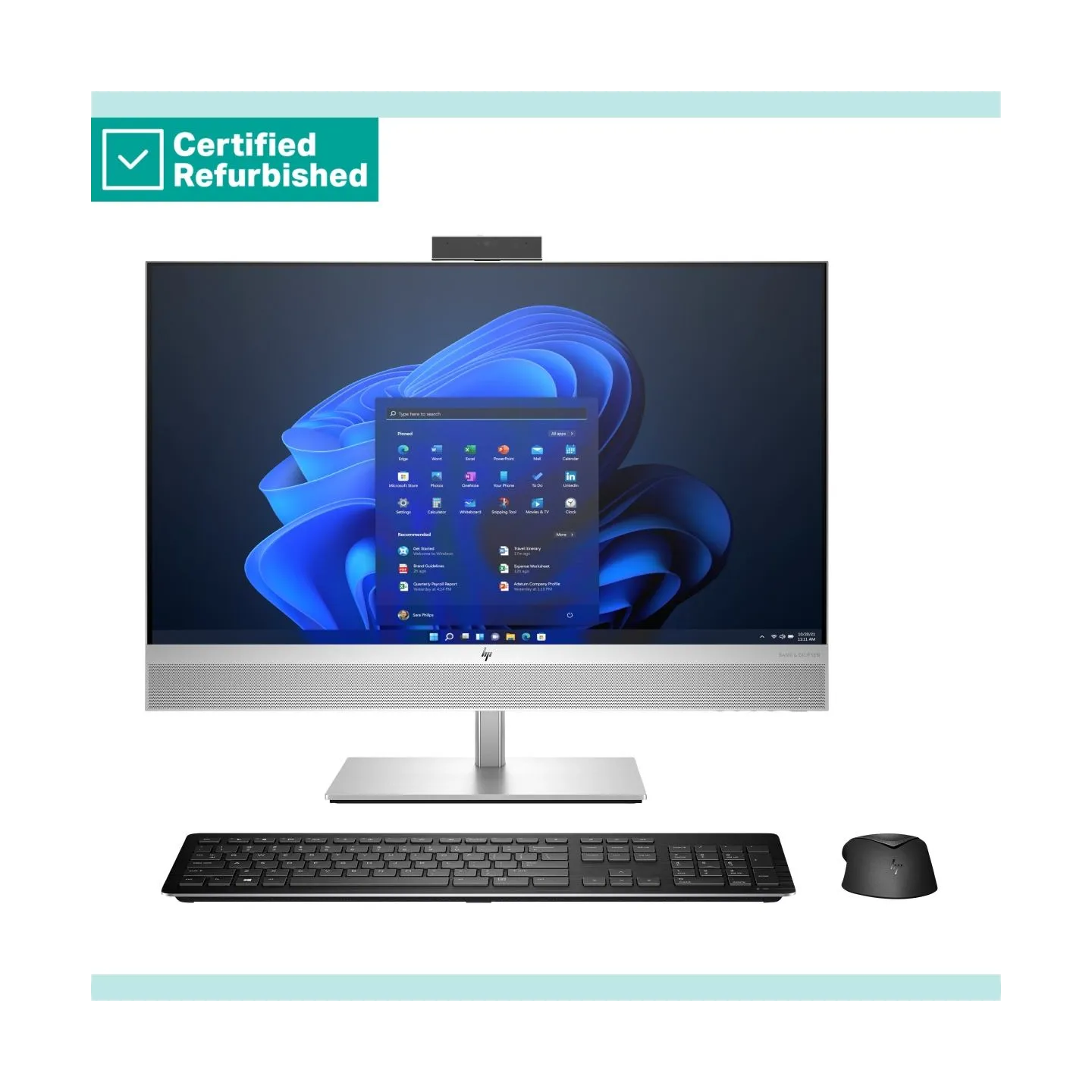 HP RENEW SILVER HP Elite 870 G9 AIO All-In-One 27 - i7-14700, 16GB, 512GB SSD, 27 FHD Non-Touch AG, FPR, Height Adjustable, USB 