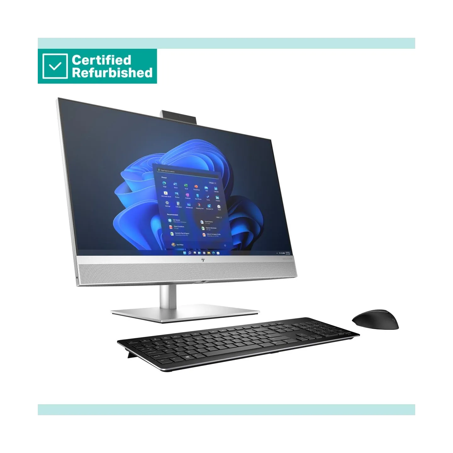 HP RENEW SILVER HP Elite 870 G9 AIO All-In-One 27 - i7-14700, 16GB, 512GB SSD, 27 FHD Non-Touch AG, FPR, Height Adjustable, USB 