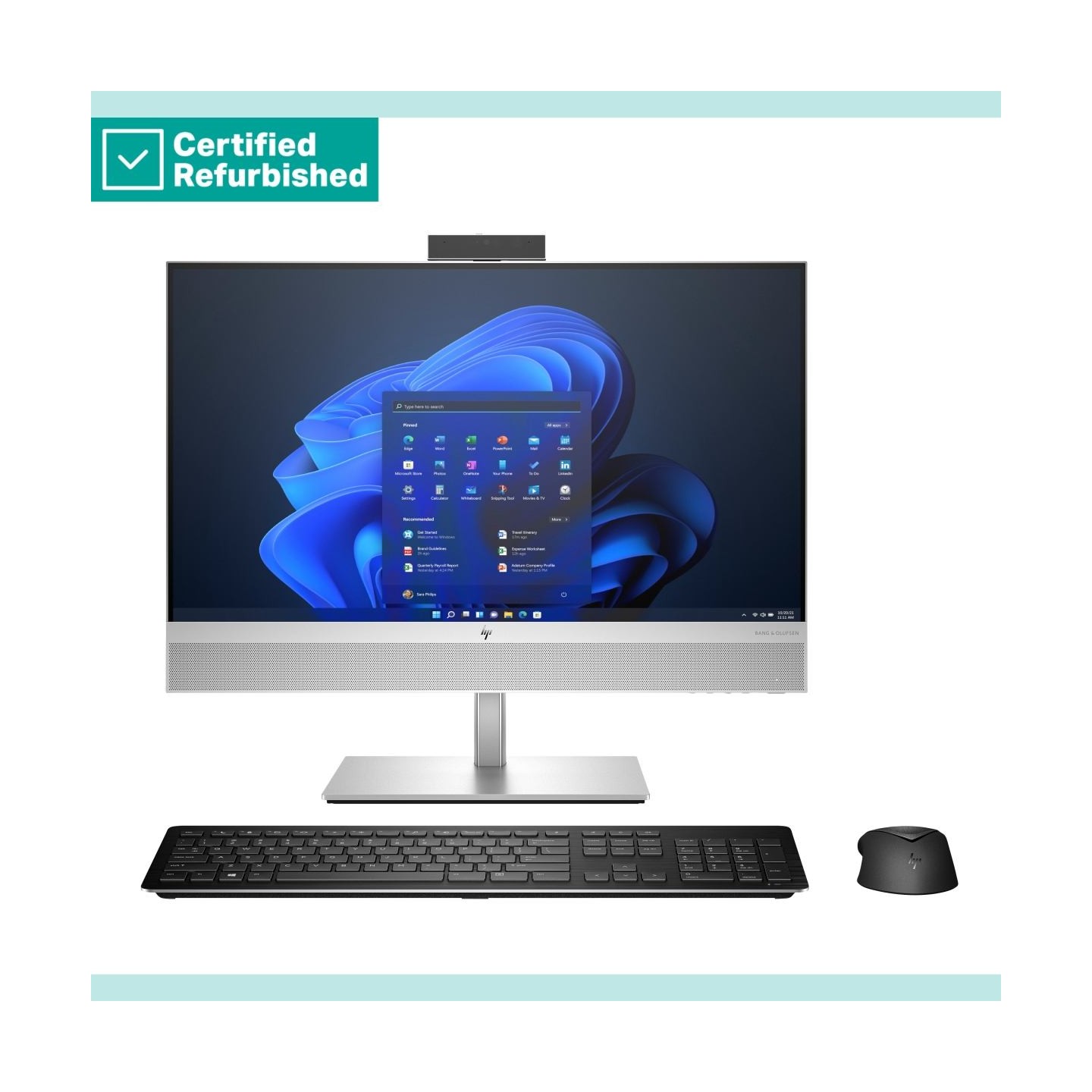 HP RENEW SILVER HP Elite 840 G9 AIO All-In-One 24 - i7-14700, 16GB, 512GB SSD, 23.8 FHD Non-Touch AG, Height Adjustable, Win 11 
