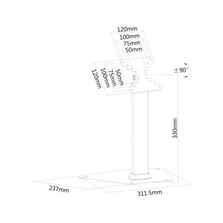 Neomounts NEWSTAR FLAT SCREEN DESK MOUNT (STAND) 10-32" SILVER
