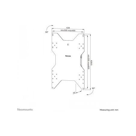 Neomounts FLAT SCREEN WALL MOUNT (ROTATABLE) 1 SCREEN BLACK