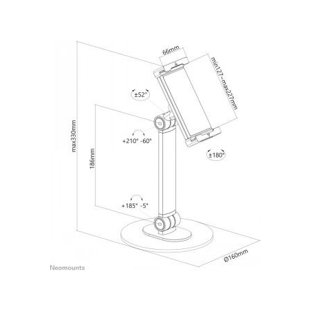 Neomounts BY NEWSTAR UNIVERSAL TABLET STAND FOR 4,7-12,9" TABLETS