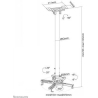 Neomounts Projector ceiling mount CL25-550BL1 h:74,5-114,5 cm black