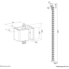 Neomounts CABLE SPINE ORGANIZER FOR SIT/STAND DESK FRAMES, CLAMP MOUNTED, BLACK