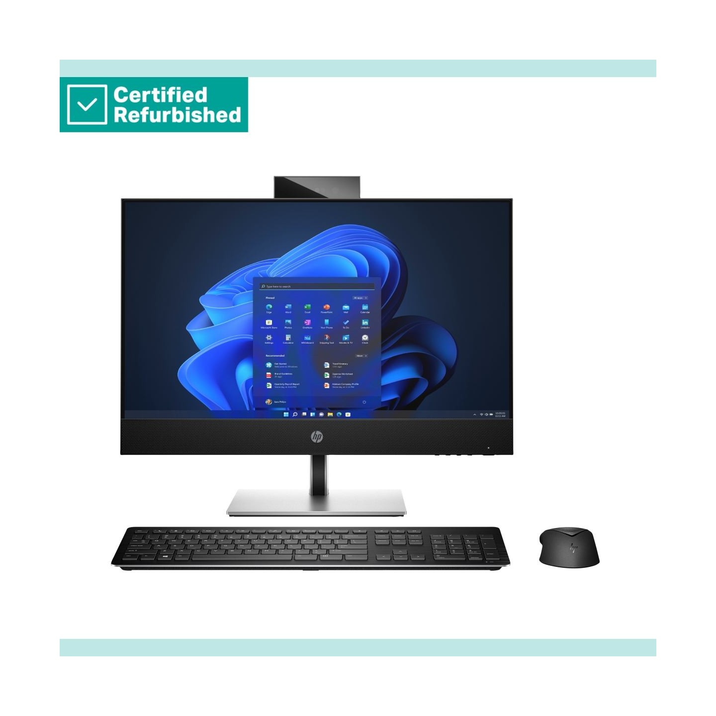 HP RENEW GOLD HP Pro 440 G9 AIO All-In-One 24 - i7-12700T, 16GB, 512GB SSD, Radeon RX 6300M 2GB, 23.8 FHD Non-Touch AG, DVD-RW, 