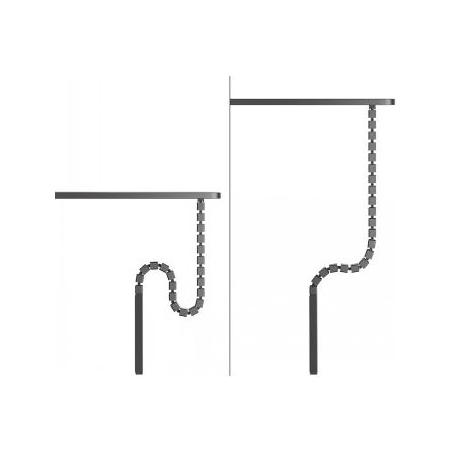 Neomounts CABLE SPINE ORGANIZER FOR SIT/STAND DESK FRAMES, SCREW MOUNTED, MAGNETIC CHANNEL, BLACK