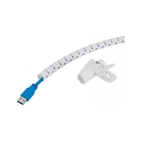 Neomounts SPIRAL CABLE WRAP, Ø15 MM., MULTIPLE CABLES, WHITE