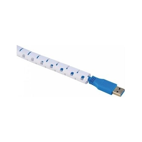 Neomounts SPIRAL CABLE WRAP, Ø15 MM., MULTIPLE CABLES, WHITE