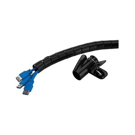 Neomounts SPIRAL CABLE WRAP, Ø25 MM., MULTIPLE CABLES, BLACK