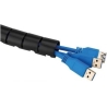 Neomounts SPIRAL CABLE WRAP, Ø25 MM., MULTIPLE CABLES, BLACK