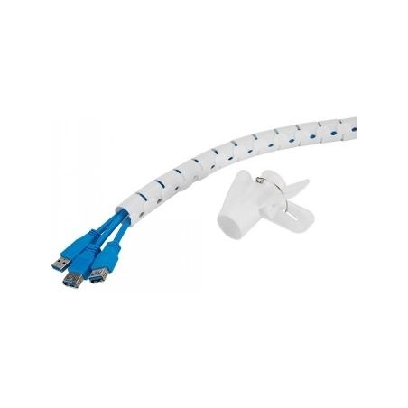 Neomounts SPIRAL CABLE WRAP, Ø25 MM., MULTIPLE CABLES, WHITE