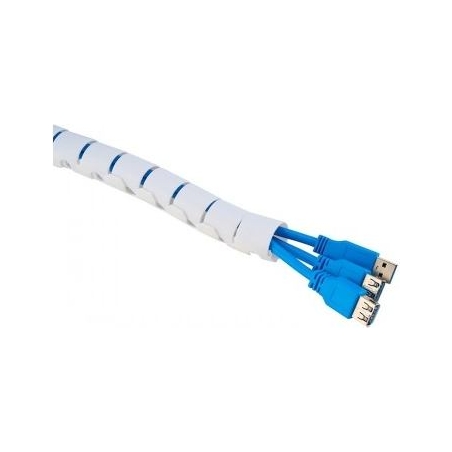 Neomounts SPIRAL CABLE WRAP, Ø25 MM., MULTIPLE CABLES, WHITE