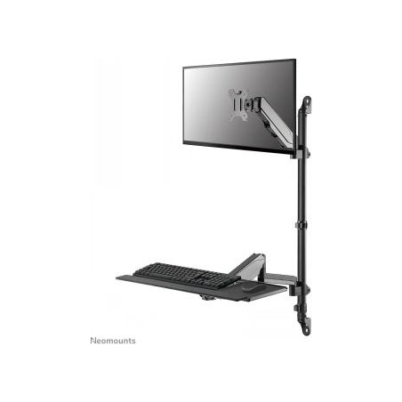 Neomounts WALL MOUNTED SIT-STAND WORKSTATION (SCREEN, KEYBOARD & MOUSE)