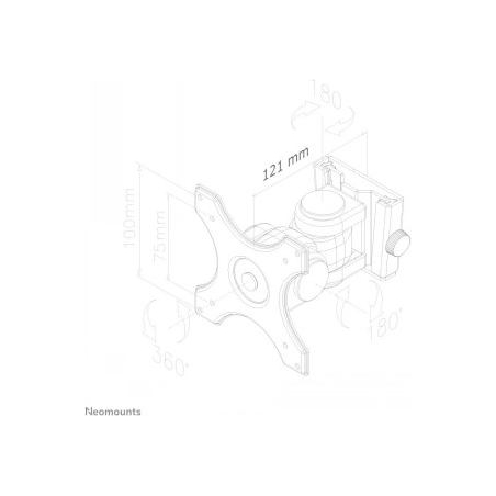 Neomounts NEWSTAR FLAT SCREEN WALL MOUNT (2 PIVOTS & TILTABLE) 10-30" BLACK