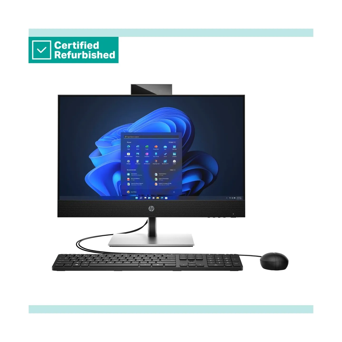 HP RENEW SILVER HP Pro 440 G9 AIO All-In-One - i5-14500T, 16GB, 512GB SSD, 23.8 FHD Touch AG, Height Adjustable, USB Mouse, Win 