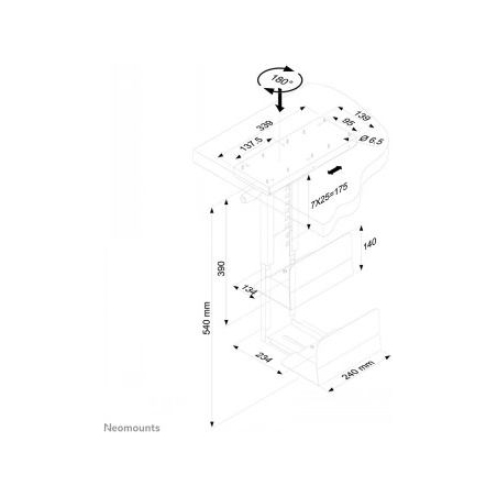 Neomounts BY NEWSTAR CPU HOLDER (HEIGHT PC: 39-54 CM / WIDTH PC: 13-23 CM)
