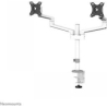 Neomounts SCREEN DESK MOUNT FOR TWO MONITORS, WHITE (CLAMP+GROMMET)