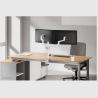 Neomounts SCREEN DESK MOUNT FOR TWO MONITORS, WHITE (CLAMP+GROMMET)