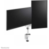 Neomounts SCREEN DESK MOUNT FOR TWO MONITORS, WHITE (CLAMP+GROMMET)